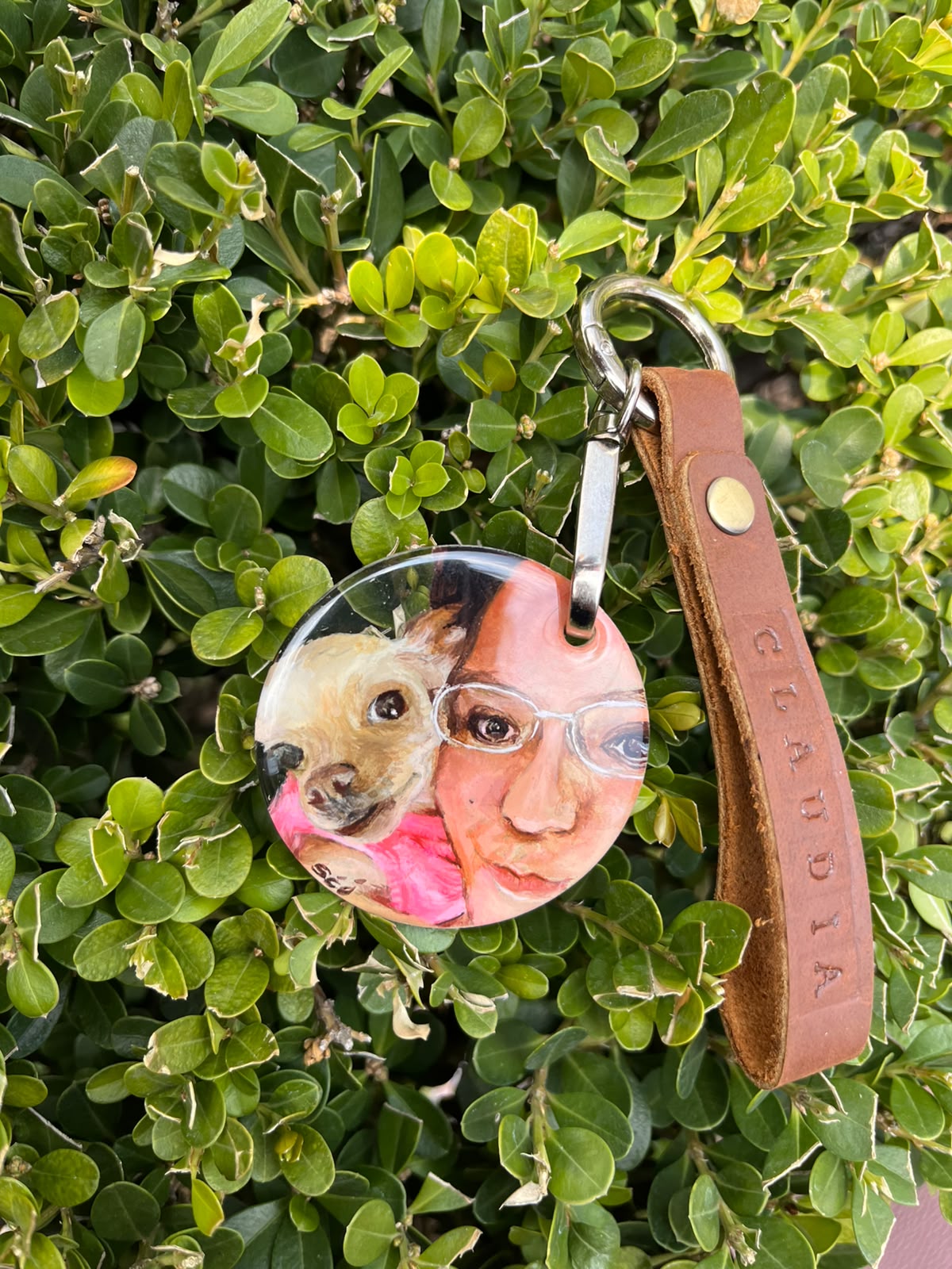 Llavero personalizado doble